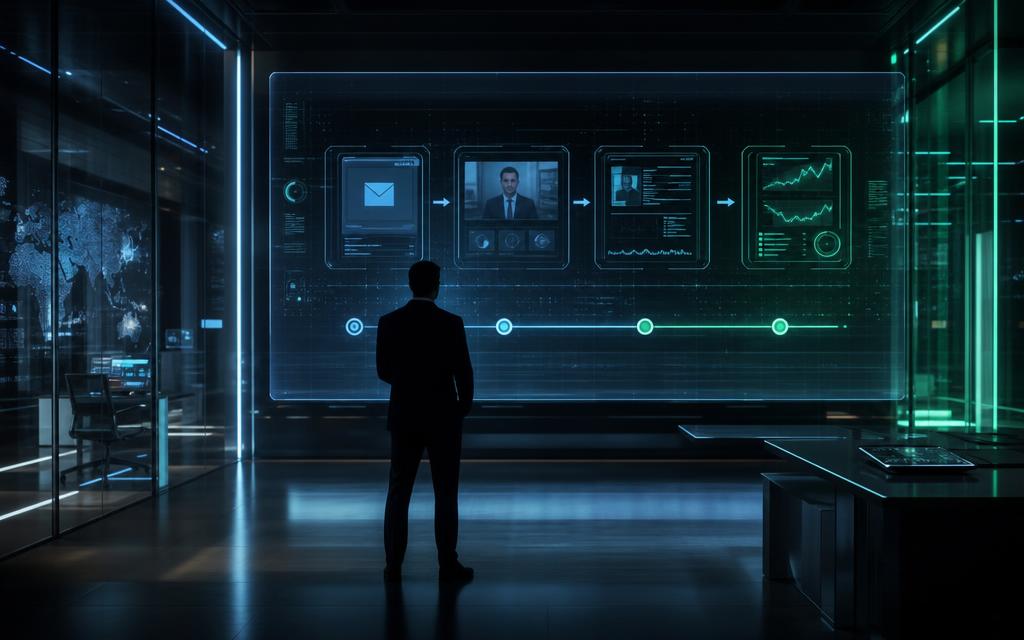 Sala de control de EIA mostrando el protocolo de cuatro pasos de una operación